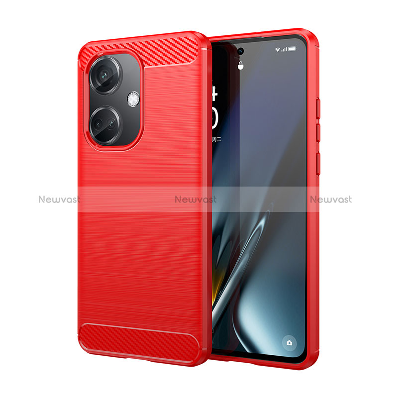 Silicone Candy Rubber TPU Line Soft Case Cover for Oppo K11 5G Red