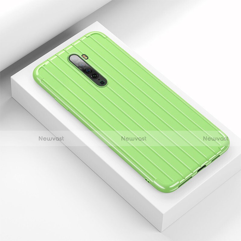 Silicone Candy Rubber TPU Line Soft Case Cover for Oppo Reno2 Green