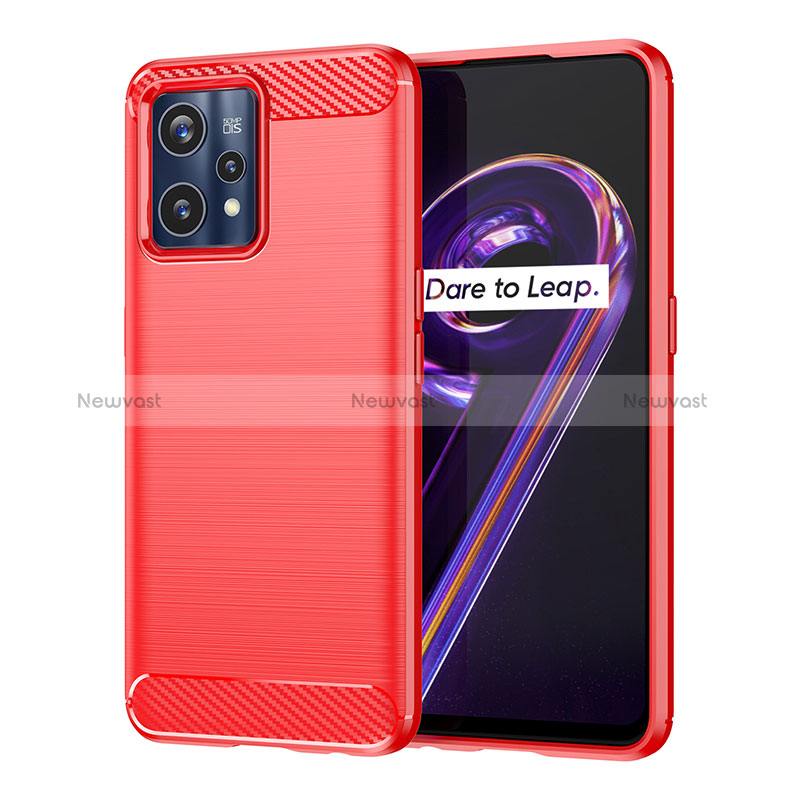 Silicone Candy Rubber TPU Line Soft Case Cover for Realme 9 4G Red