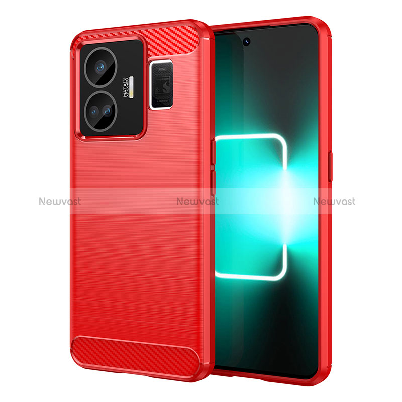 Silicone Candy Rubber TPU Line Soft Case Cover for Realme GT Neo5 5G Red