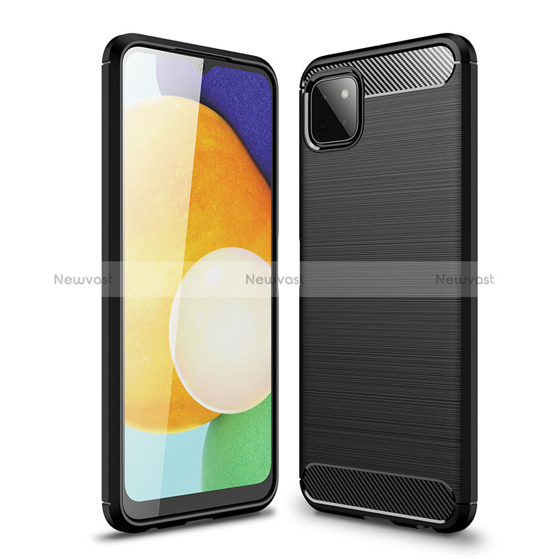 Silicone Candy Rubber TPU Line Soft Case Cover for Samsung Galaxy A22s 5G Black