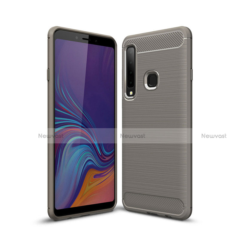 Silicone Candy Rubber TPU Line Soft Case Cover for Samsung Galaxy A9s Gray
