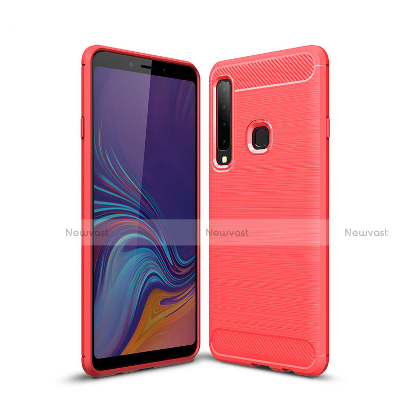 Silicone Candy Rubber TPU Line Soft Case Cover for Samsung Galaxy A9s Red