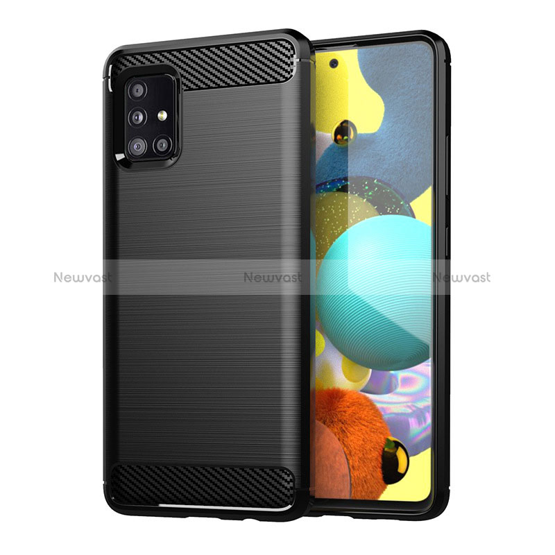 Silicone Candy Rubber TPU Line Soft Case Cover for Samsung Galaxy M40S Black