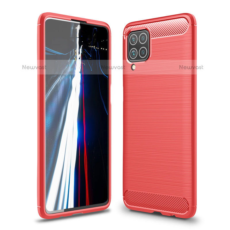 Silicone Candy Rubber TPU Line Soft Case Cover for Samsung Galaxy M62 4G Red