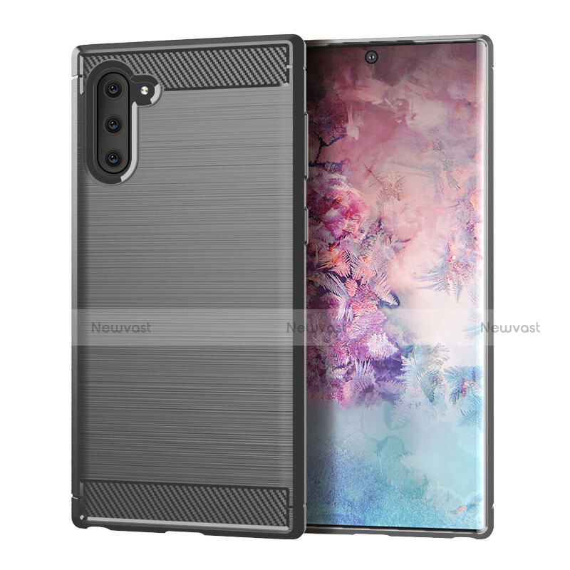 Silicone Candy Rubber TPU Line Soft Case Cover for Samsung Galaxy Note 10 5G Gray