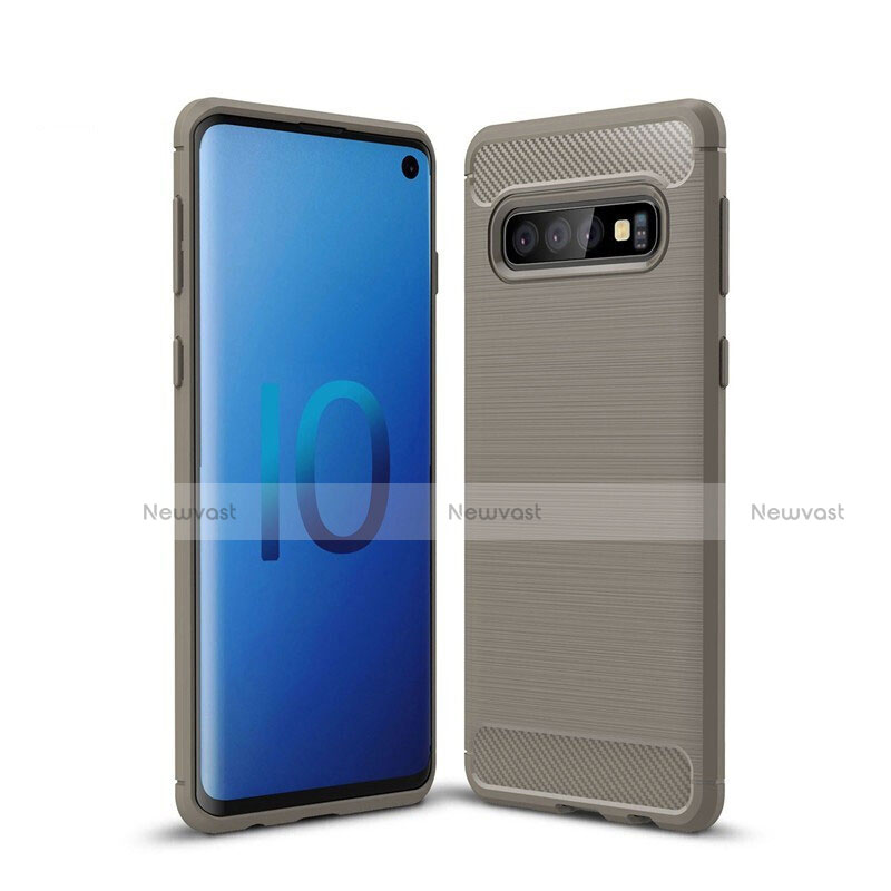 Silicone Candy Rubber TPU Line Soft Case Cover for Samsung Galaxy S10 5G Gray