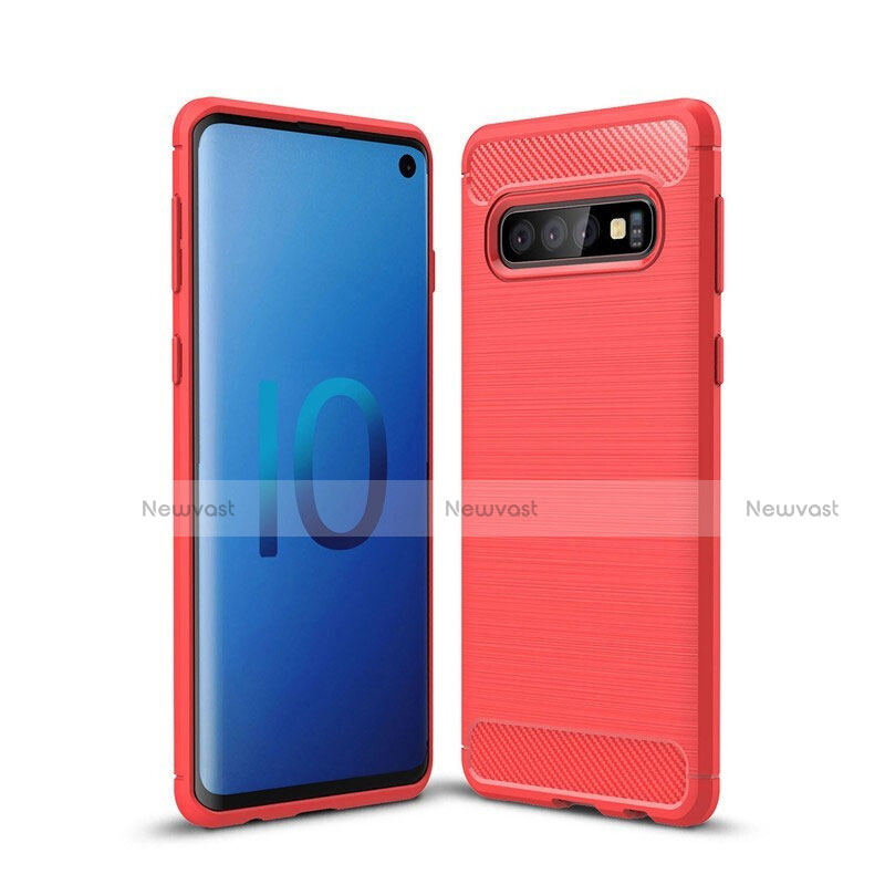 Silicone Candy Rubber TPU Line Soft Case Cover for Samsung Galaxy S10 5G Red