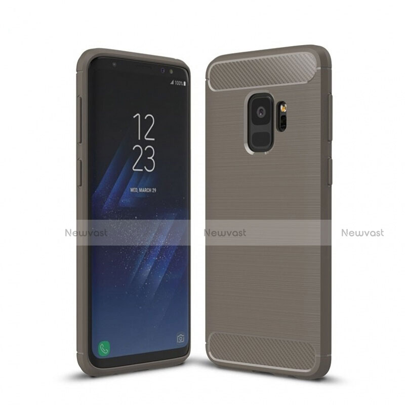 Silicone Candy Rubber TPU Line Soft Case Cover for Samsung Galaxy S9 Gray