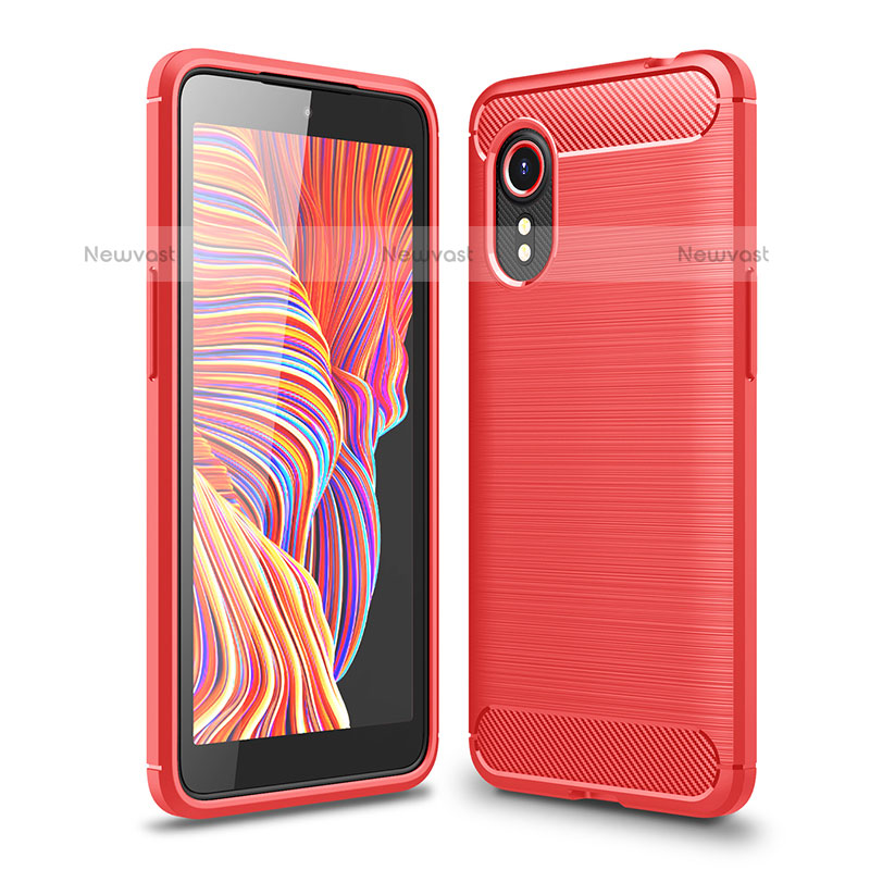 Silicone Candy Rubber TPU Line Soft Case Cover for Samsung Galaxy XCover 5 SM-G525F Red