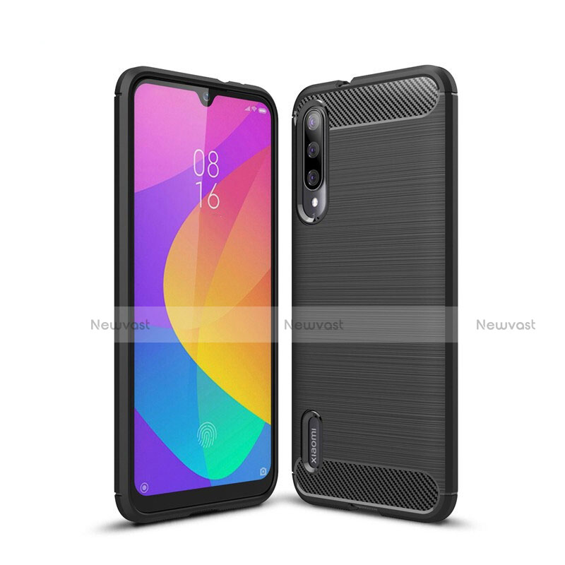 Silicone Candy Rubber TPU Line Soft Case Cover for Xiaomi CC9e Black