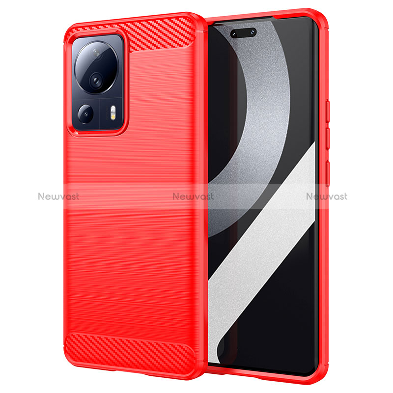 Silicone Candy Rubber TPU Line Soft Case Cover for Xiaomi Mi 12 Lite NE 5G Red