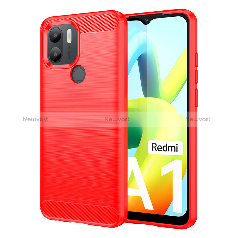Silicone Candy Rubber TPU Line Soft Case Cover for Xiaomi Poco C50 Red