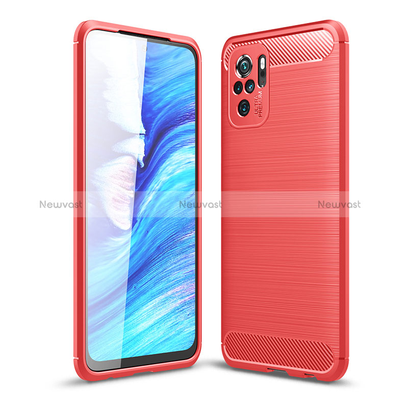 Silicone Candy Rubber TPU Line Soft Case Cover for Xiaomi Poco M5S Red