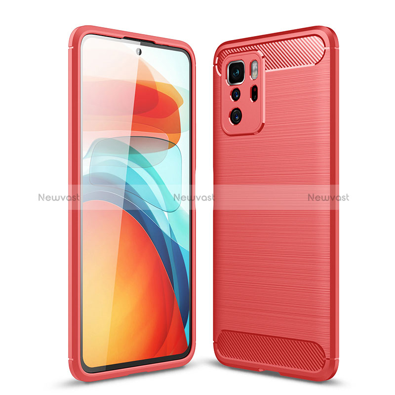 Silicone Candy Rubber TPU Line Soft Case Cover for Xiaomi Poco X3 GT 5G Red