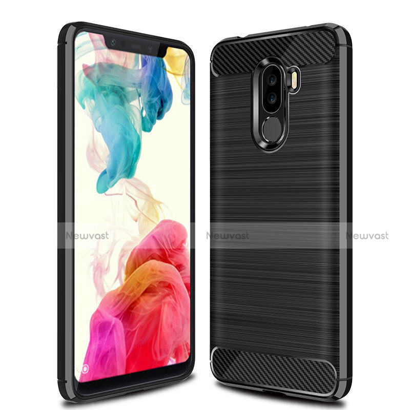 Silicone Candy Rubber TPU Line Soft Case Cover for Xiaomi Pocophone F1 Black