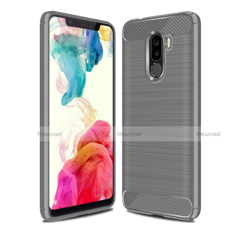 Silicone Candy Rubber TPU Line Soft Case Cover for Xiaomi Pocophone F1 Gray