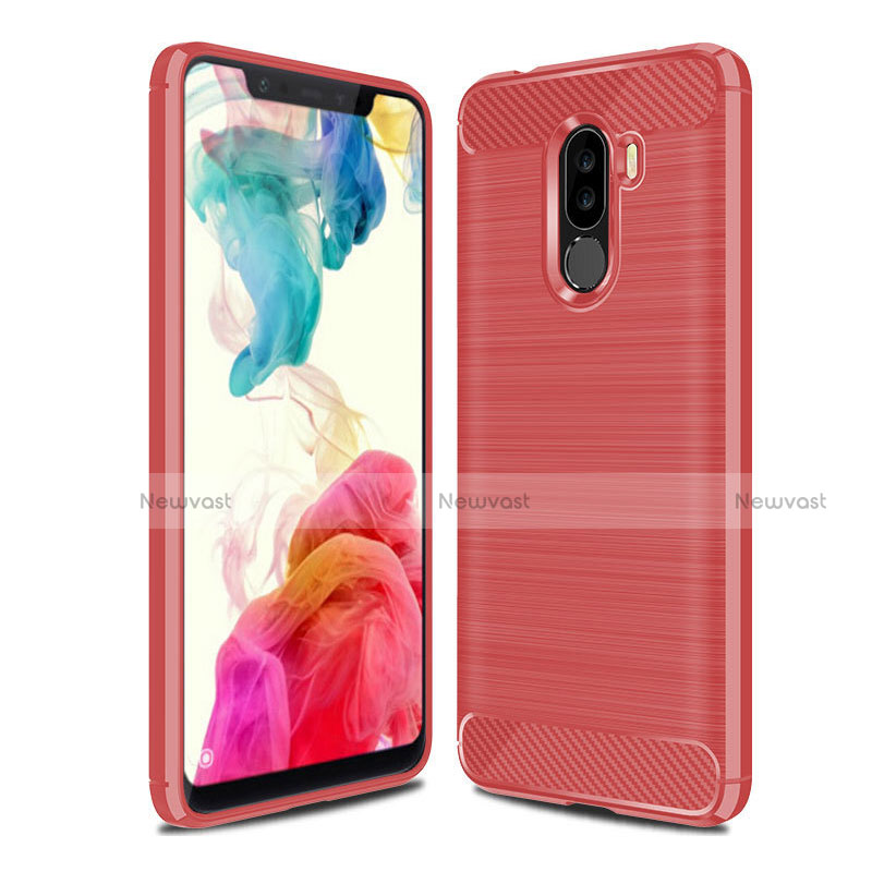 Silicone Candy Rubber TPU Line Soft Case Cover for Xiaomi Pocophone F1 Red