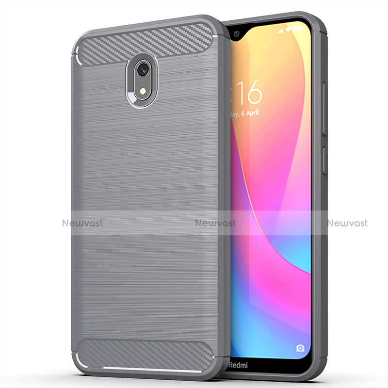 Silicone Candy Rubber TPU Line Soft Case Cover for Xiaomi Redmi 8A Gray