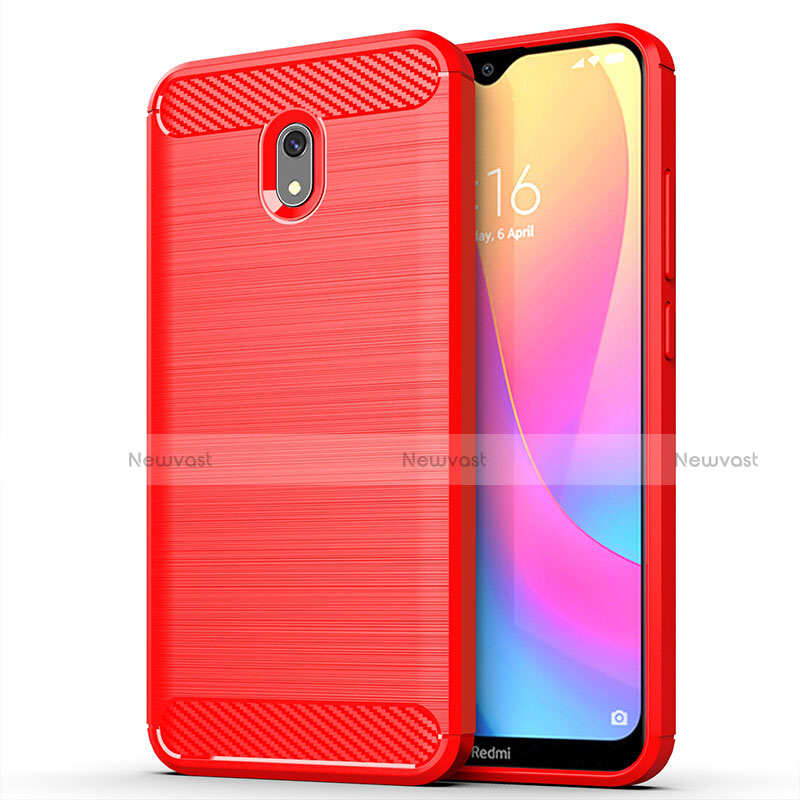 Silicone Candy Rubber TPU Line Soft Case Cover for Xiaomi Redmi 8A Red