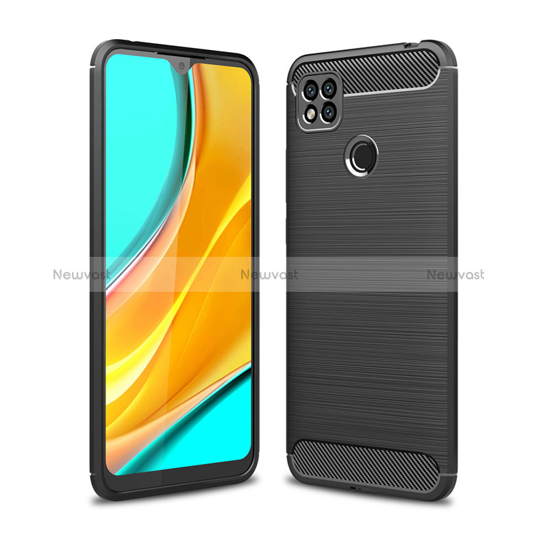 Silicone Candy Rubber TPU Line Soft Case Cover for Xiaomi Redmi 9 Activ Black