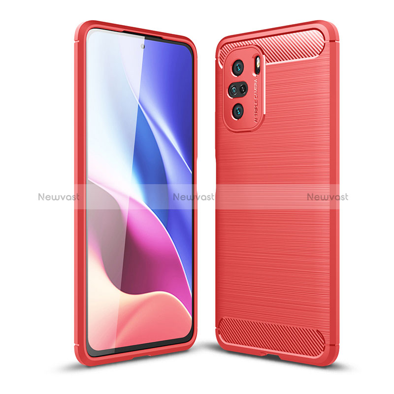 Silicone Candy Rubber TPU Line Soft Case Cover for Xiaomi Redmi K40 Pro 5G Red