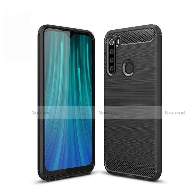 Silicone Candy Rubber TPU Line Soft Case Cover for Xiaomi Redmi Note 8T Black