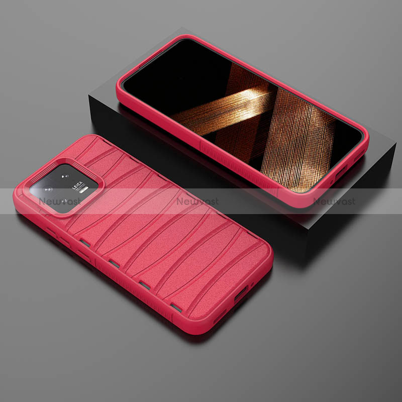 Silicone Candy Rubber TPU Line Soft Case Cover KC1 for Xiaomi Mi 13 5G Red