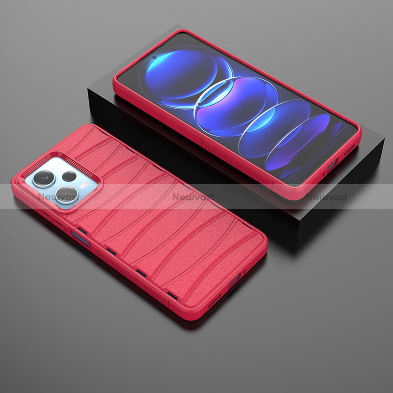 Silicone Candy Rubber TPU Line Soft Case Cover KC1 for Xiaomi Redmi Note 12 Pro 5G Red