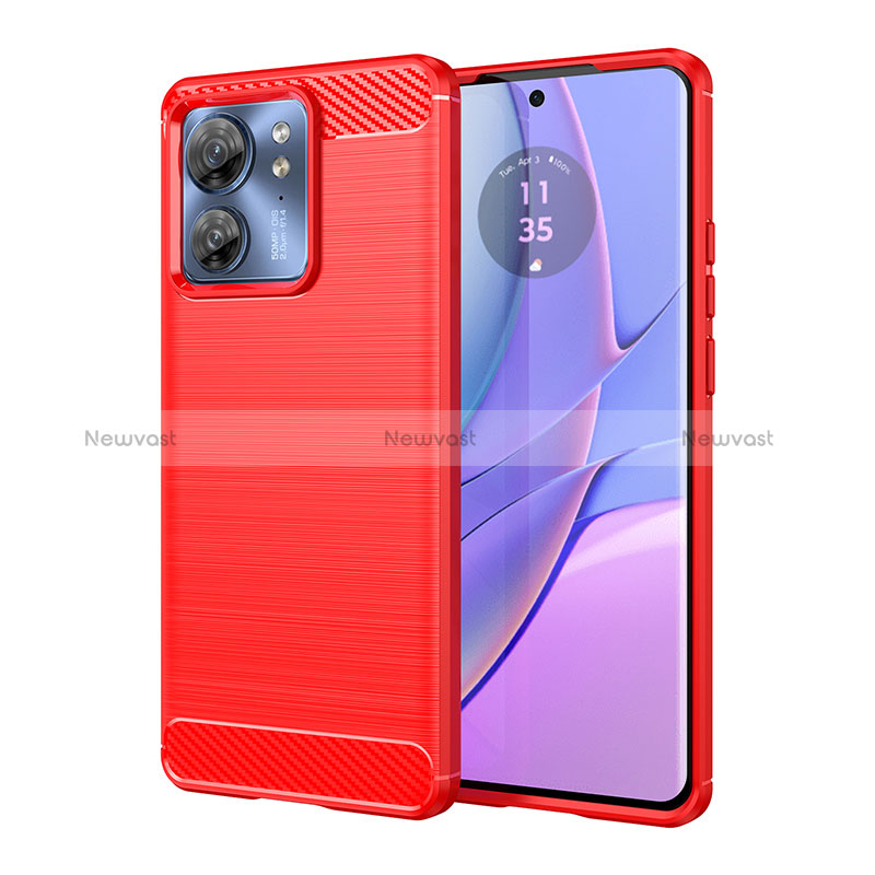 Silicone Candy Rubber TPU Line Soft Case Cover MF1 for Motorola Moto Edge 40 5G Red