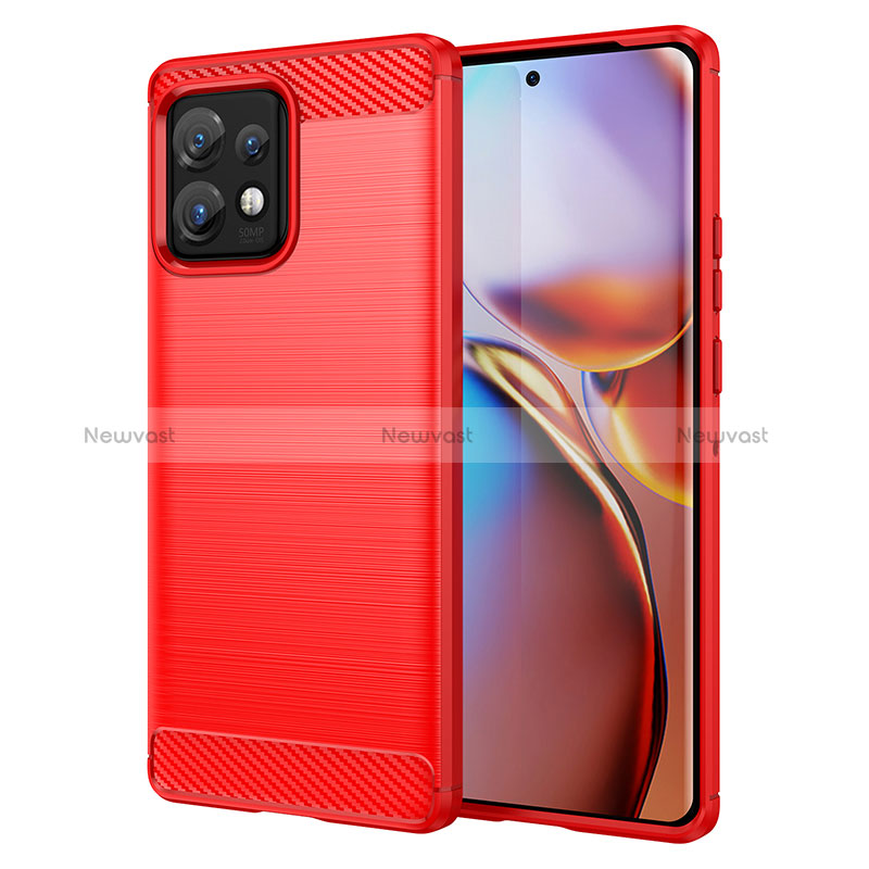 Silicone Candy Rubber TPU Line Soft Case Cover MF1 for Motorola Moto Edge 40 Pro 5G Red