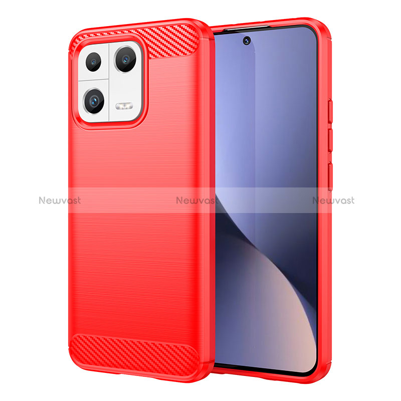 Silicone Candy Rubber TPU Line Soft Case Cover MF1 for Xiaomi Mi 13 5G Red