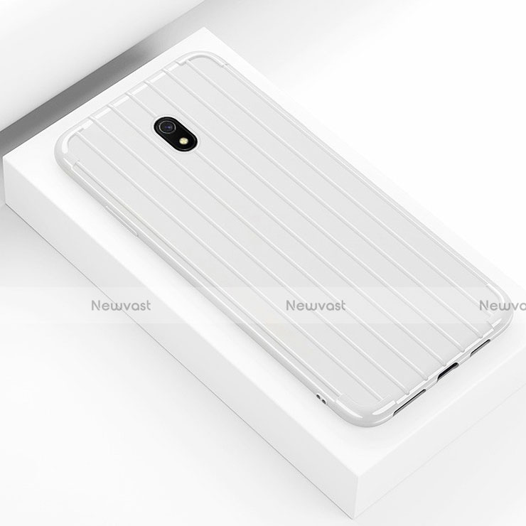 Silicone Candy Rubber TPU Line Soft Case Cover S01 for Xiaomi Redmi 8A White