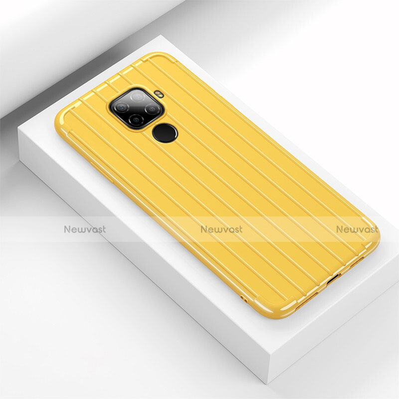 Silicone Candy Rubber TPU Line Soft Case Cover S03 for Huawei Nova 5z Yellow