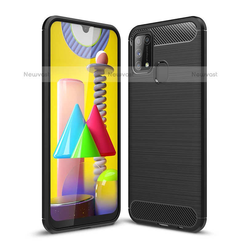 Silicone Candy Rubber TPU Line Soft Case Cover WL1 for Samsung Galaxy M31 Black