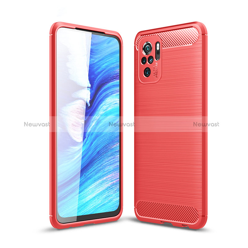 Silicone Candy Rubber TPU Line Soft Case Cover WL1 for Xiaomi Poco M5S Red