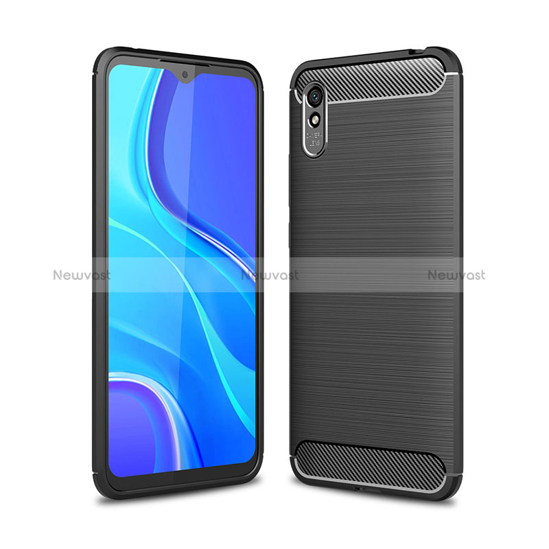 Silicone Candy Rubber TPU Line Soft Case Cover WL1 for Xiaomi Redmi 9A Black