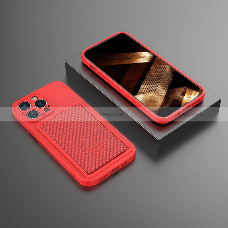 Silicone Candy Rubber TPU Soft Case Cover KC1 for Apple iPhone 14 Pro Max Red