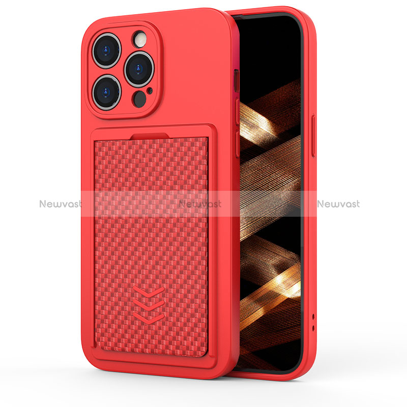 Silicone Candy Rubber TPU Soft Case Cover KC2 for Apple iPhone 13 Pro Red