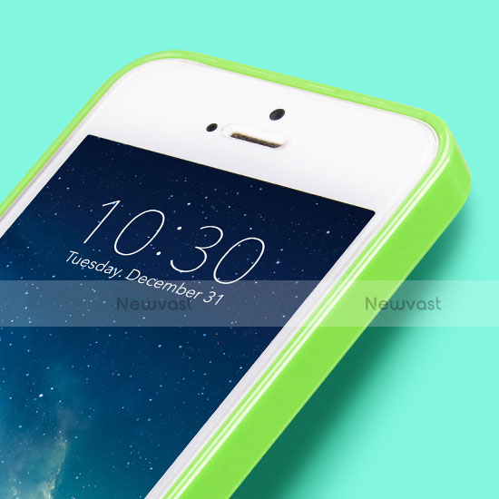 Silicone Candy Rubber TPU Soft Case for Apple iPhone 5S Green