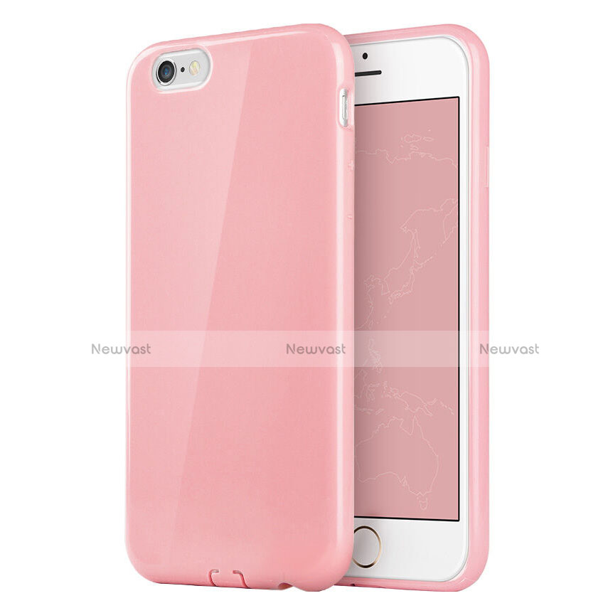 Silicone Candy Rubber TPU Soft Case for Apple iPhone 6 Plus Pink