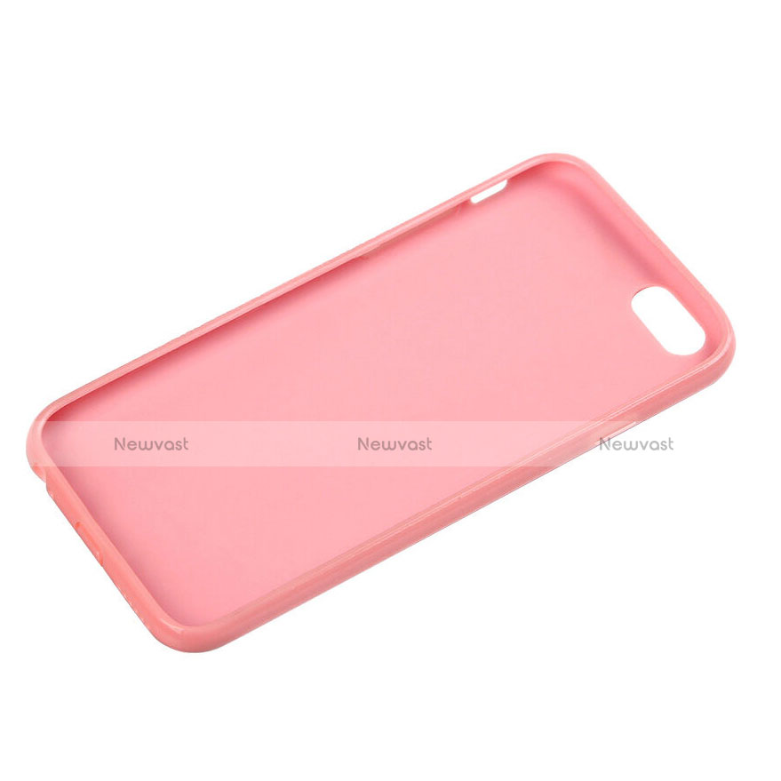 Silicone Candy Rubber TPU Soft Case for Apple iPhone 6 Plus Pink