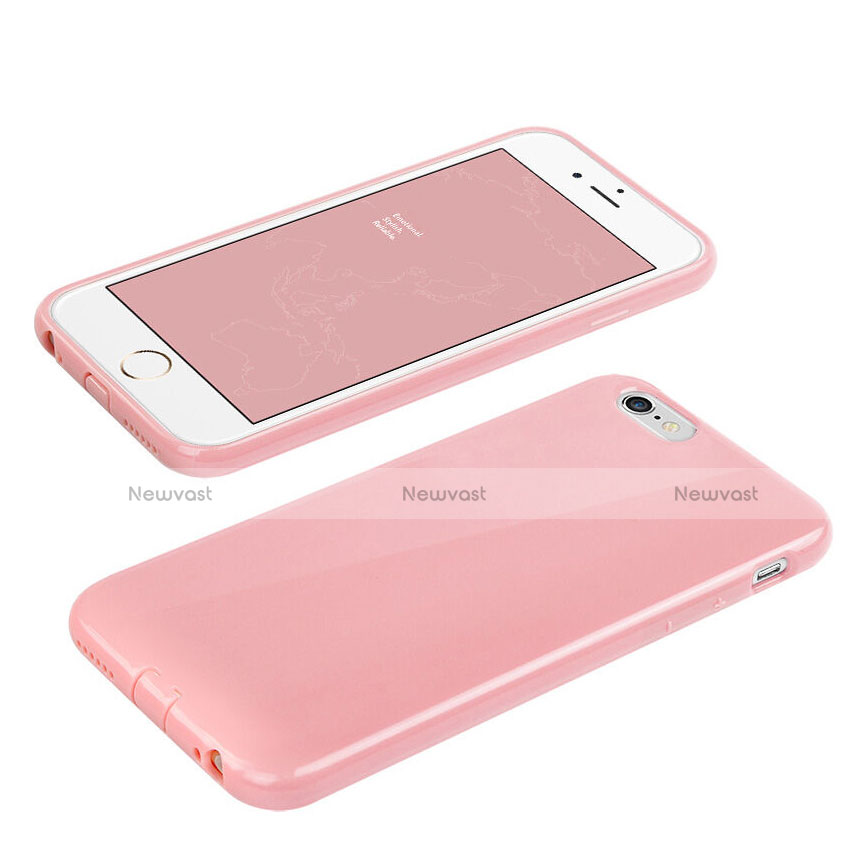 Silicone Candy Rubber TPU Soft Case for Apple iPhone 6S Pink