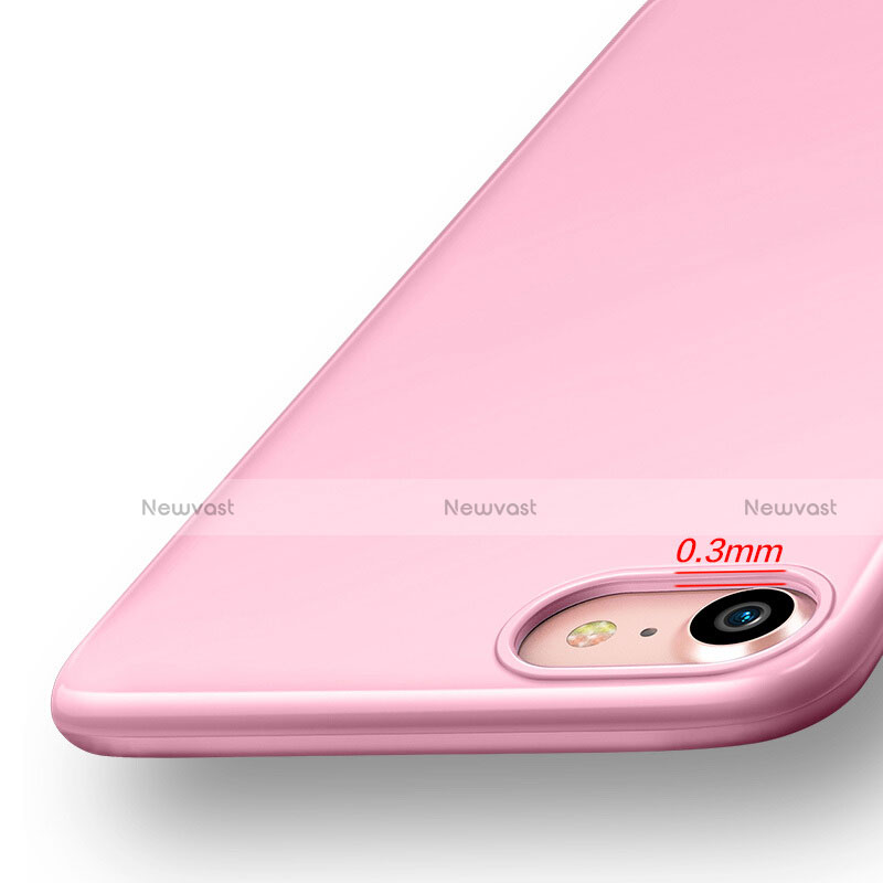 Silicone Candy Rubber TPU Soft Case for Apple iPhone 7 Pink