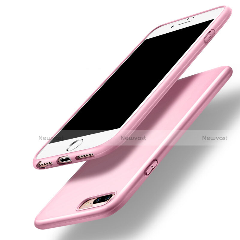 Silicone Candy Rubber TPU Soft Case for Apple iPhone 7 Plus Pink