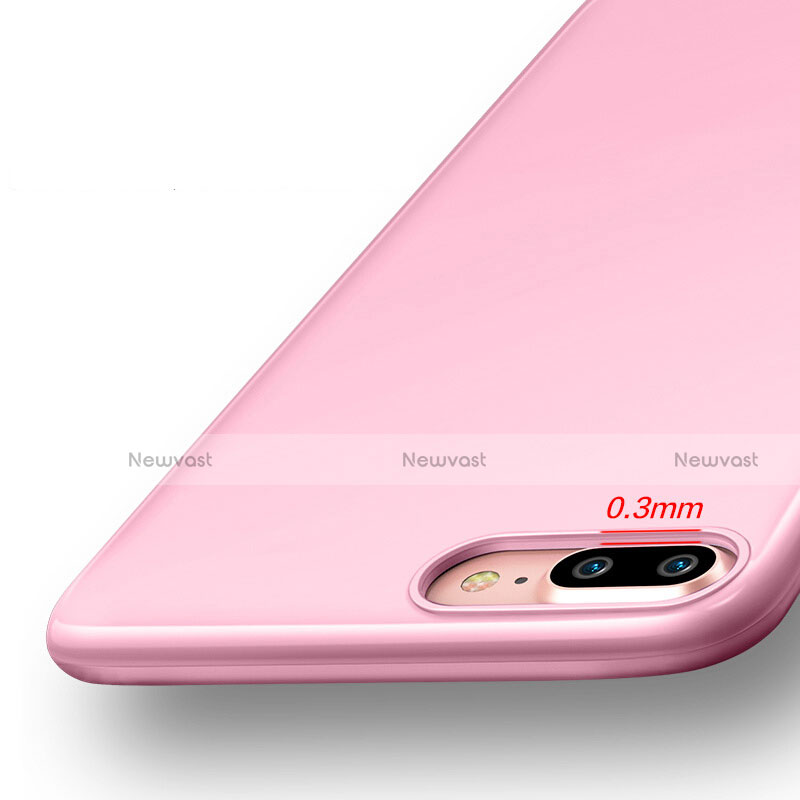 Silicone Candy Rubber TPU Soft Case for Apple iPhone 7 Plus Pink