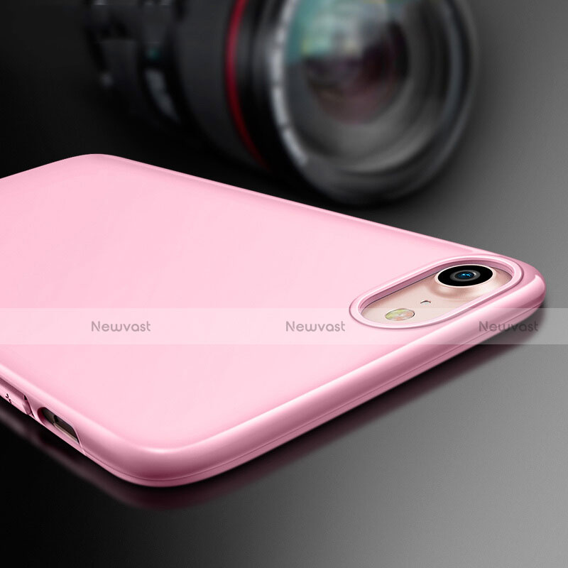 Silicone Candy Rubber TPU Soft Case for Apple iPhone 8 Pink