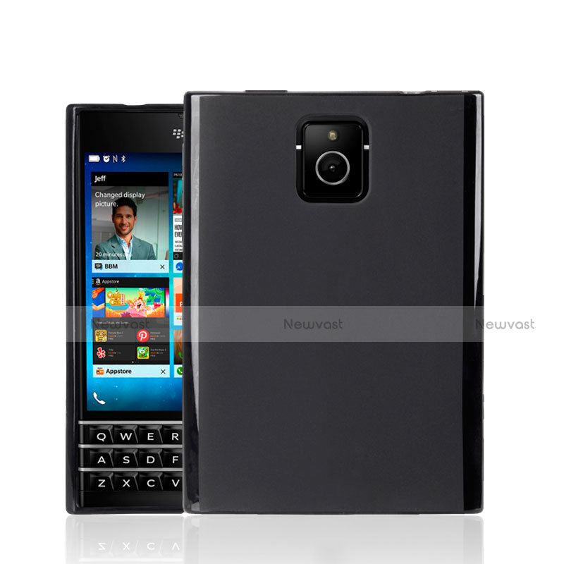 Silicone Candy Rubber TPU Soft Case for Blackberry Passport Q30 Black