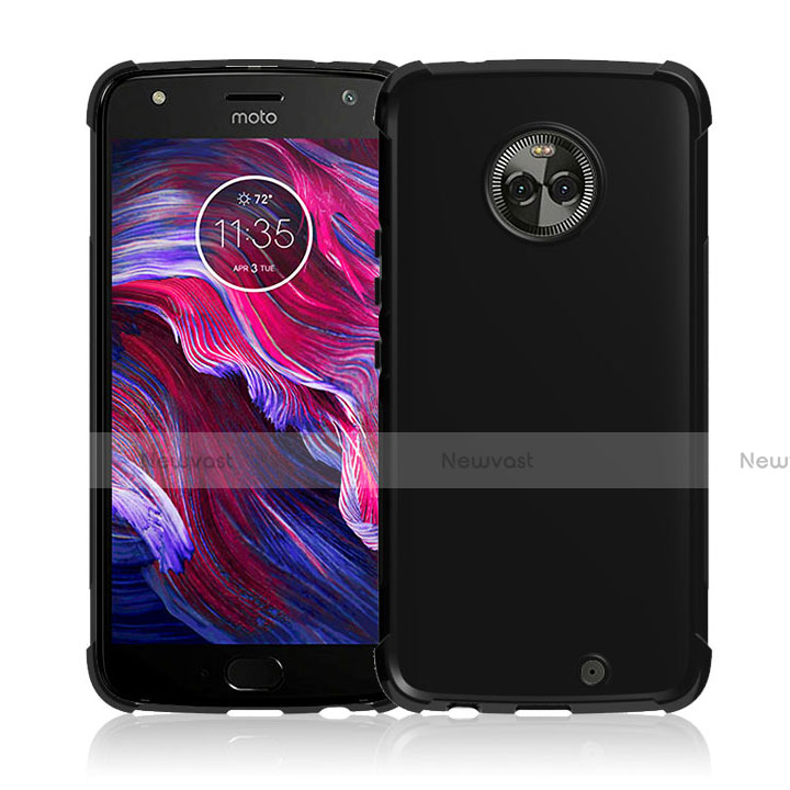 Silicone Candy Rubber TPU Soft Case for Motorola Moto X4 Black