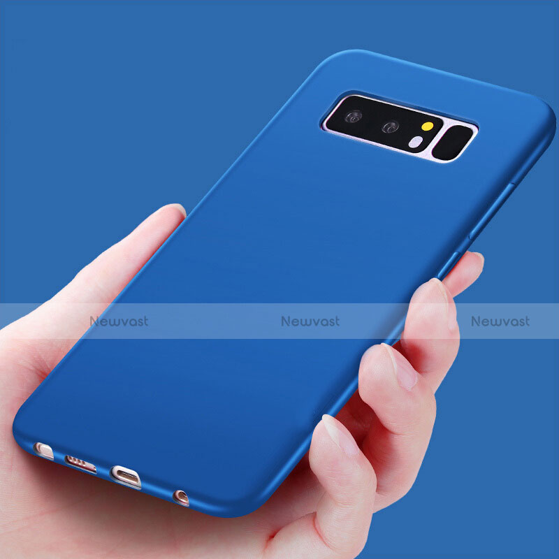 Silicone Candy Rubber TPU Soft Case for Samsung Galaxy Note 8 Duos N950F Blue